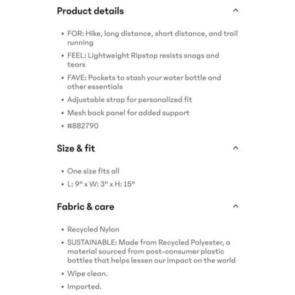 EUC! Olive Green Athleta Excursion Backpack - Picture 10 of 10